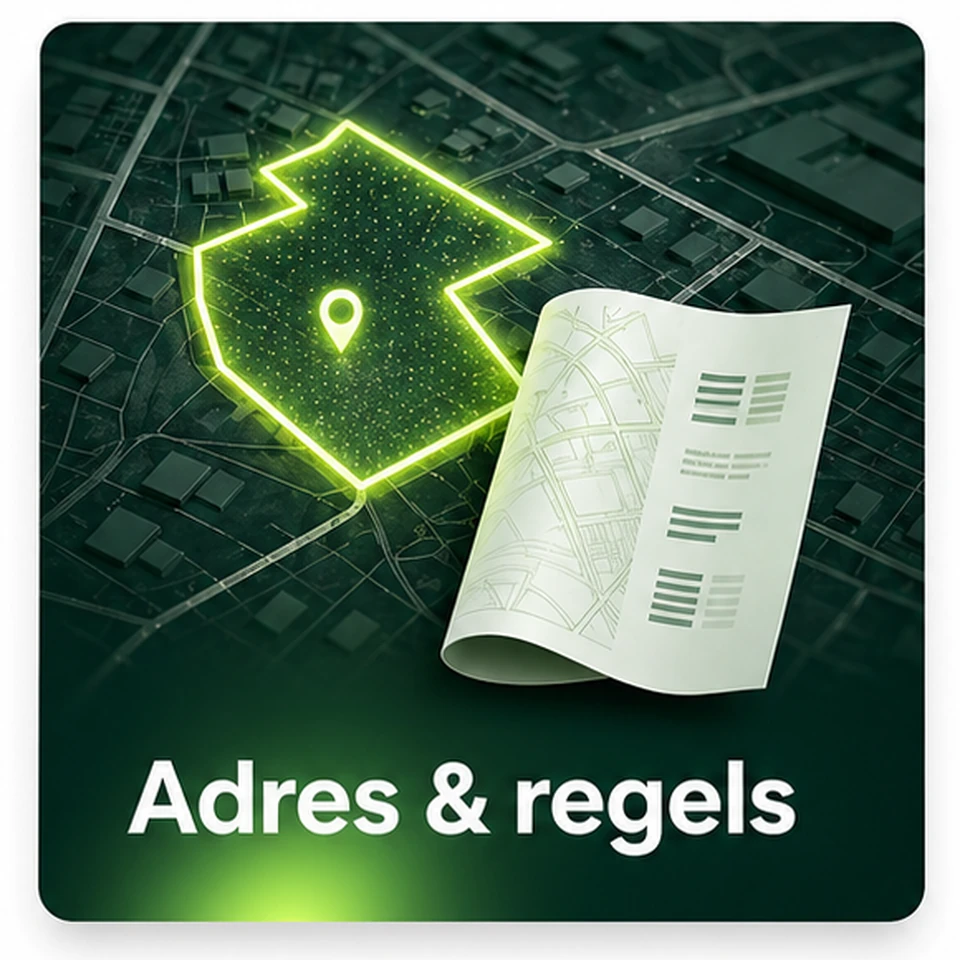 Visual voor adres, regels en bestemmingsplancheck