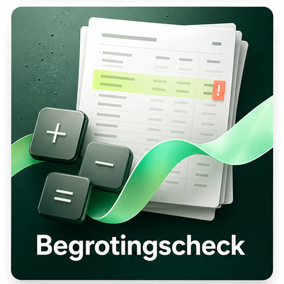 Visual voor begrotingscheck en offertecontrole