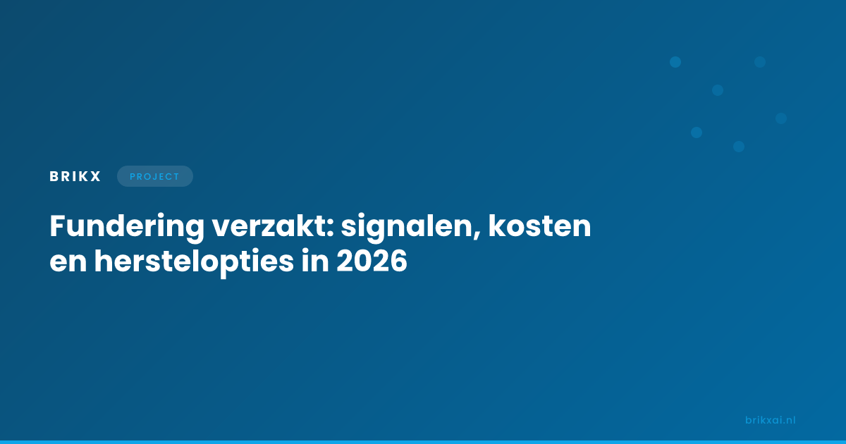 Scheur in gevelmuur boven raamkozijn als signaal van funderingsverzakking  herkennen, kosten en herstelopties 2026